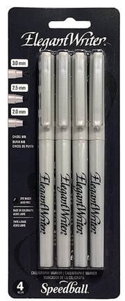 Elegant Writer Calligraphy Pens, Marker Sets, 4-Marker Set
