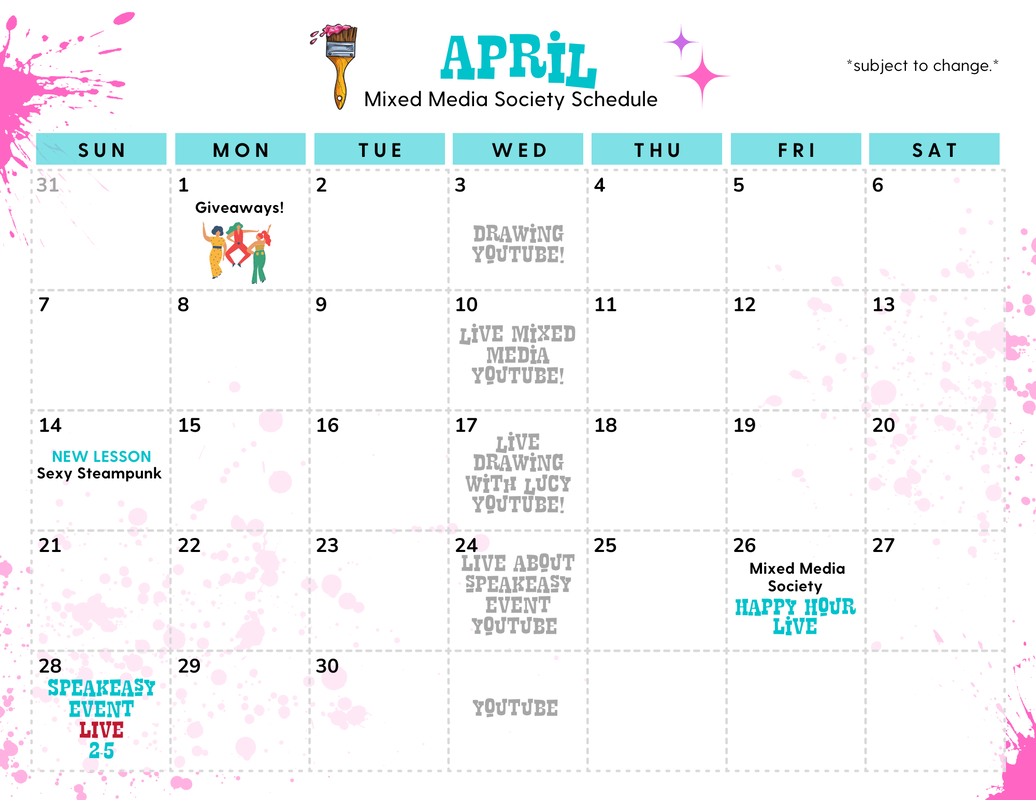 April 2024 Mixed Media Society Calendar