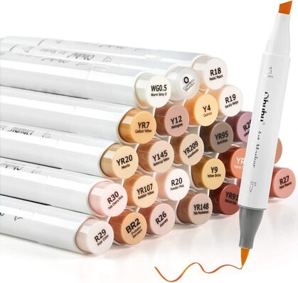 Ohuhu Skin Tone Markers Review - The Artistic Gnome Blog