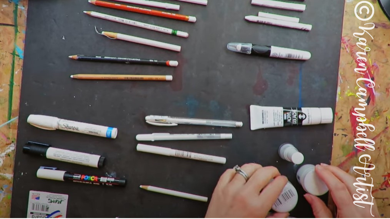 The BEST Mixed Media White Pencils, Paint Pens & Inks for Creating