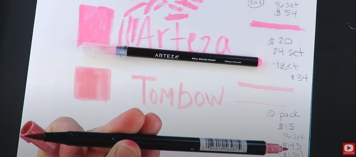 VIDEO – Arteza Real Brush Pens Review, A Little Colouring & A