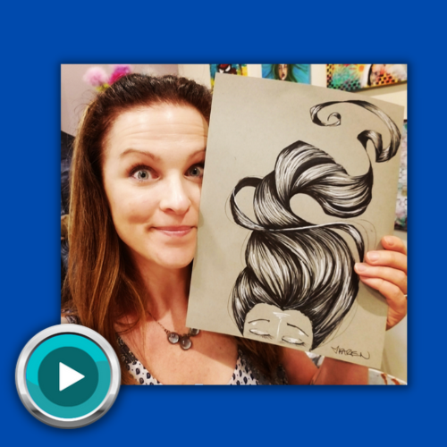 How to Draw Hair Like Kevin Keele on Toned Paper with Karen Campbell Artist