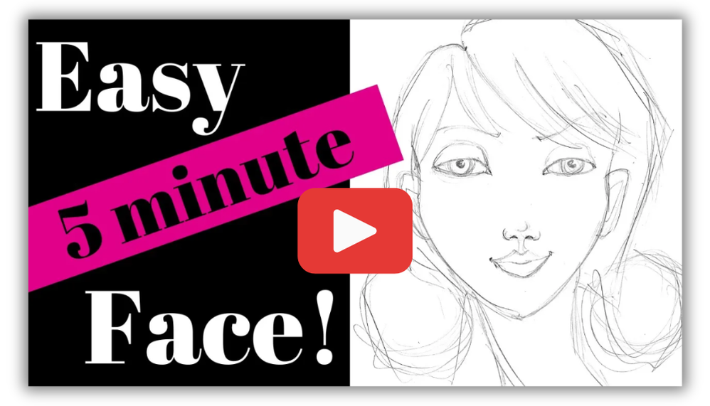 EASY 5 Minute Face Drawing Tutorial for Beginners in Pencil with Karen Campbell Artist FREE on YouTube