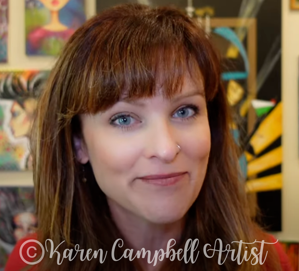 How to Draw KILLER Eyelashes on Mixed Media Faces with Karen Campbell Artist