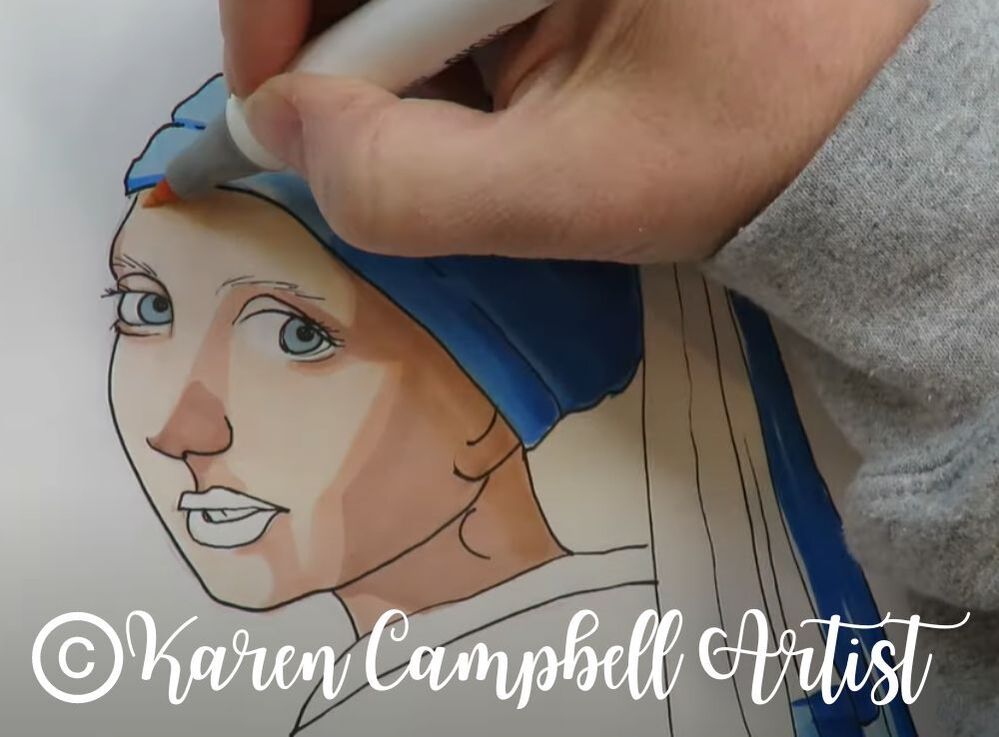 How-to-Use-Water-Based-Fineliners-with-Alcohol-Markers-by-Karen-Campbell-Artist