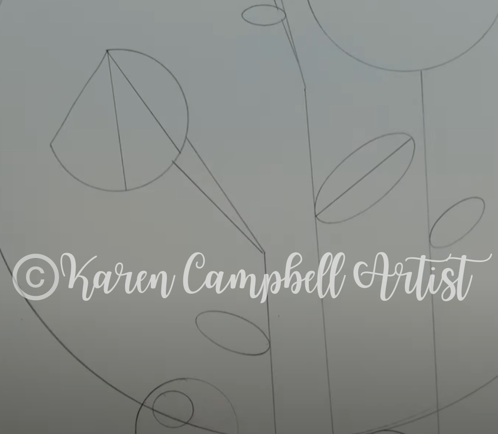 How to Section Off a Drawing for Zentangling with Karen Campbell Artist